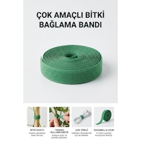 20 Metre 1 Cm Yeşil Renk Bahçe Bitki Fide Bağlama Bandı Cırt Bant