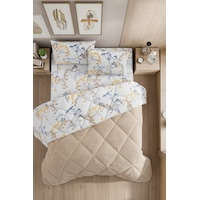 Nordelle Battal Boy Lüx Wellsoft Yorgan Çift Taraflı - 2 Adet Yastık Kılıflı Yorgan Seti 215x235 Cm Bej Nordelle Battal Boy Lüx Wellsoft Yorgan Çift Taraflı - 2 Adet Yastık Kılıflı Yorgan Seti 215x235 Cm Bej