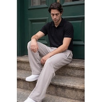 Tommylife Taş Yüzeyi Dokulu Standart Fit Palazzo Erkek Pantolon - 82171 Taş Tommylife Taş Yüzeyi Dokulu Standart Fit Palazzo Erkek Pantolon - 82171 Taş