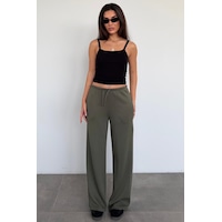 Haki Geniş Paça Barrel Fit Eşofman Altı Mg2646 Haki Haki Geniş Paça Barrel Fit Eşofman Altı Mg2646 Haki