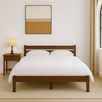 Masif Ahşap Karyola 100x200 Cm Doğal Ahşap Ceviz Masif Ahşap Karyola 100x200 Cm Doğal Ahşap Ceviz