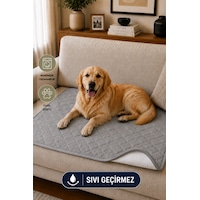 Kedi Köpek Alezi Sıvı Geçirmez Yıkanabilir Kapitone Evcil Hayvan Koruyucu Ped Örtü Gri Kedi Köpek Alezi Sıvı Geçirmez Yıkanabilir Kapitone Evcil Hayvan Koruyucu Ped Örtü Gri