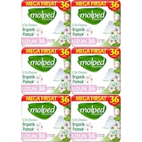 Molped Pure & Soft Hijyenik Ped Uzun 6 x 36'lı Molped Pure & Soft Hijyenik Ped Uzun 6 x 36'lı