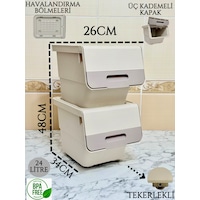 2'li Kahve Bej Patateslik Soğanlık & Çok Amaçlı Sepet 24lt 2'li Kahve Bej Patateslik Soğanlık & Çok Amaçlı Sepet 24lt