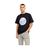 Jack & Jones Jack&jones Erkek T-shirt 12253679 Siyah