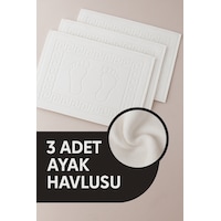 3 Adet %100 Pamuk En Iyi Emici Ayak Havlusu : Konforlu Banyo Paspası 50x70cm Terra Beyaz 3 Adet %100 Pamuk En Iyi Emici Ayak Havlusu : Konforlu Banyo Paspası 50x70cm Terra Beyaz