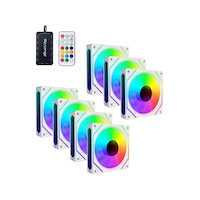 Revenge Infinity Hexagon 7in1 Beyaz Kumandalı 12cm Rgb Fan Seti Fan Kontrolör Dahil 120mm 7li Kasa Fanı Revenge Infinity Hexagon 7in1 Beyaz Kumandalı 12cm Rgb Fan Seti Fan Kontrolör Dahil 120mm 7li Kasa Fanı