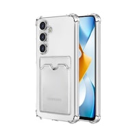Samsung Samsung Uyumlu Galaxy S24 Kapak Kamera Korumalı Kartlıklı Darbe Emici Özellikli Şeffaf Silikon Kılıf Samsung Samsung Uyumlu Galaxy S24 Kapak Kamera Korumalı Kartlıklı Darbe Emici Özellikli Şeffaf Silikon Kılıf