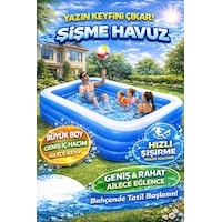 305x175x60cm Şişme Havuz 3 Katmanlı Yüzme Havuzları Aile Ve Çocuklar İçin Tatil Şişme Havuzu Mavi 305x175x60cm Şişme Havuz 3 Katmanlı Yüzme Havuzları Aile Ve Çocuklar İçin Tatil Şişme Havuzu Mavi