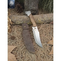 Kurtbey Outdoor Kurtbaşlı Ceviz Kabze Kılıflı Avcı Kamp Bıçağı 31 Cm Outdoor Komando Tipi Taktikal Knife Kahverengi Kurtbey Outdoor Kurtbaşlı Ceviz Kabze Kılıflı Avcı Kamp Bıçağı 31 Cm Outdoor Komando Tipi Taktikal Knife Kahverengi