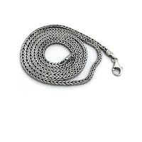 Gümüş 2,2mm Tilki Kuyruğu 65 Cm Boyun Zinciri Kolye Altın - Gümüş Gümüş 2,2mm Tilki Kuyruğu 65 Cm Boyun Zinciri Kolye Altın - Gümüş