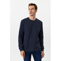 Süvari Oversize Kalıp O Yaka 3 İplik Yumuşak Dokulu Sweat Lacivert Süvari Oversize Kalıp O Yaka 3 İplik Yumuşak Dokulu Sweat Lacivert