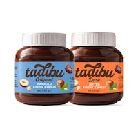 Abdurrahman Tatlıcı Tadıbu Bitterli Fındık Ezmesi + Kakaolu Fındık Ezmesi 2 x 330 G Abdurrahman Tatlıcı Tadıbu Bitterli Fındık Ezmesi + Kakaolu Fındık Ezmesi 2 x 330 G