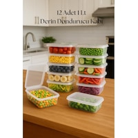 12 Li Derin Dondurucu Saklama Kabı & Organizeri 1 Lt 12,5x19,5x5,5 Cm Çok Renkli 12 Li Derin Dondurucu Saklama Kabı & Organizeri 1 Lt 12,5x19,5x5,5 Cm Çok Renkli