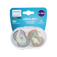 Philips Avent Ultra Air Erkek Bebek Emzik, 6-18 Ay 2'li Set Erkek Çok Renkli Philips Avent Ultra Air Erkek Bebek Emzik, 6-18 Ay 2'li Set Erkek Çok Renkli