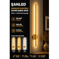 Dekoratif 20w İç Mekan Gold Kasa 3 Renkli Işık Elektrikli 80 Cm Duvar Aplik 1 Adet Dekoratif 20w İç Mekan Gold Kasa 3 Renkli Işık Elektrikli 80 Cm Duvar Aplik 1 Adet