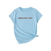 Uyguntarz Unisex Kesinlikle Hayır. Tasarım Basklı Tshirt Bebe Mavisi Uyguntarz Unisex Kesinlikle Hayır. Tasarım Basklı Tshirt Bebe Mavisi