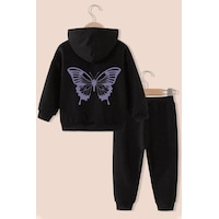 Uyguntarz Çocuk Butterfly Eşofman Takımı Siyah Uyguntarz Çocuk Butterfly Eşofman Takımı Siyah