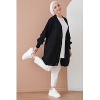 Bigdart 15768 Tesettür Triko Hırka - Siyah 001 Bigdart 15768 Tesettür Triko Hırka - Siyah 001