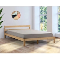 Masif Ahşap Karyola Doğal Ahşap Natural Renk 140x190 Masif Ahşap Karyola Doğal Ahşap Natural Renk 140x190