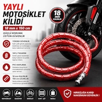 18 Mm 150 Cm Yaylı Motosiklet Kilidi 18 Mm 150 Cm Yaylı Motosiklet Kilidi