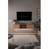 Df17102 Led Işıklı Duvara Monte Tv Ünitesi, 2 Kapaklı Dolaplı, Raflı 150 Cm Tv Alt Ünitesi Atlantik Çam Df17102 Led Işıklı Duvara Monte Tv Ünitesi, 2 Kapaklı Dolaplı, Raflı 150 Cm Tv Alt Ünitesi Atlantik Çam