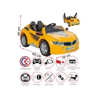 Pilsan Speed Sonic Akülü Araba 12 Volt Kumandalı Sarı Pilsan Speed Sonic Akülü Araba 12 Volt Kumandalı Sarı