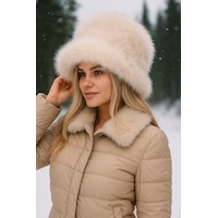 Bigdart Kadın Peluş Kalpak Şapka 010194 - Bej Bigdart Kadın Peluş Kalpak Şapka 010194 - Bej