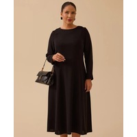 Büyük Beden Basic Midi Elbise Gala-xi Siyah Büyük Beden Basic Midi Elbise Gala-xi Siyah