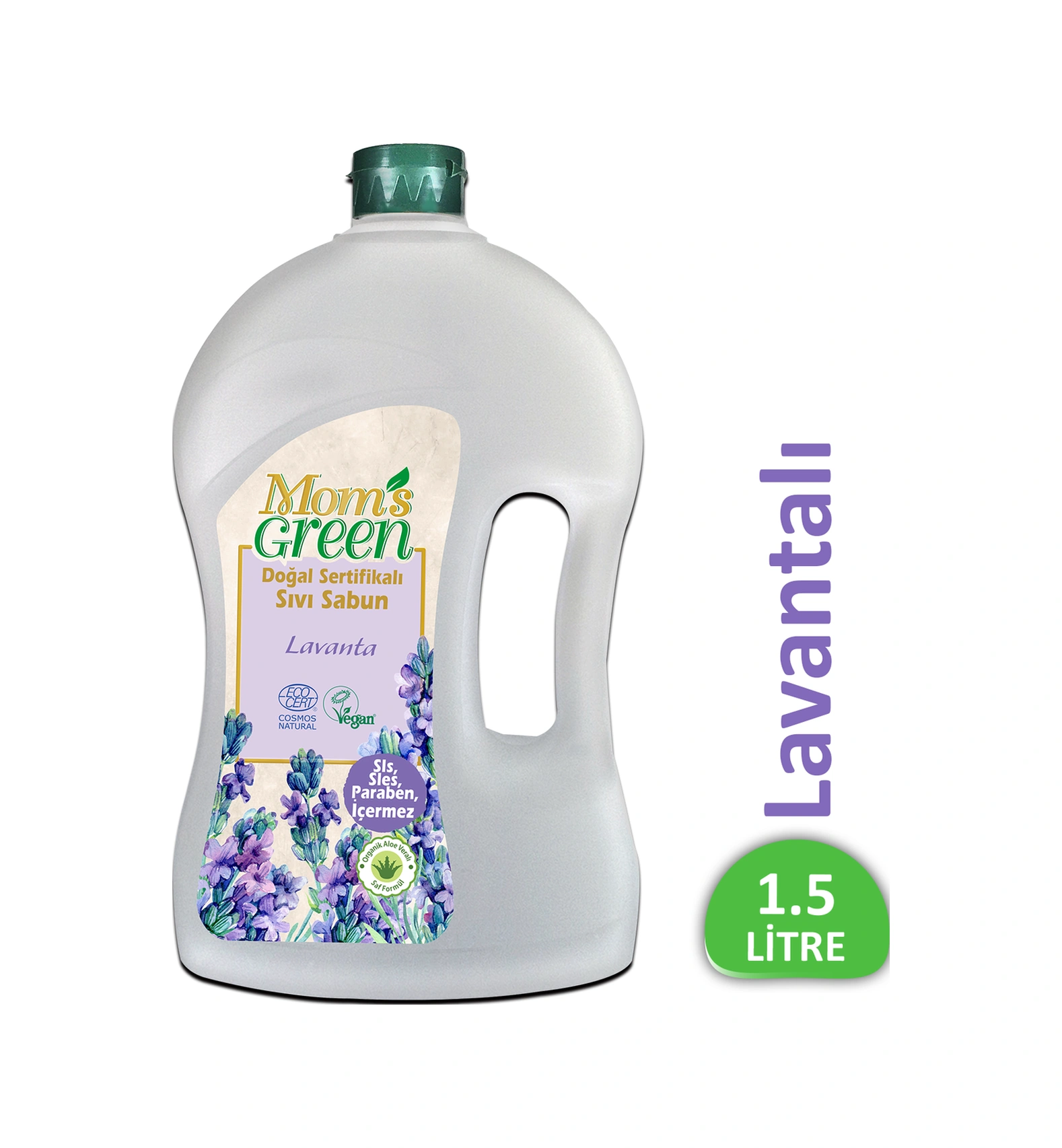 Mom's Green Doğal Sertifikalı Lavanta Sıvı Sabun 1500 ML Mom's Green Doğal Sertifikalı Lavanta Sıvı Sabun 1500 ML