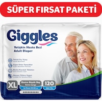 Giggles Belbantlı Yetişkin Hasta Bezi XL 4 x 30'lu Giggles Belbantlı Yetişkin Hasta Bezi XL 4 x 30'lu