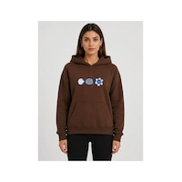 Herkesemoda Deniz Temalı Kaplumbağa Baskılı Kapüşonlu 2 İplik Şardonlu Sweatshirt Kahverengi Herkesemoda Deniz Temalı Kaplumbağa Baskılı Kapüşonlu 2 İplik Şardonlu Sweatshirt Kahverengi