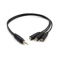 Ayt Kulaklık Çoklayıcı 3.5 Mm Erkek 1x3 Stereo Dişi X 3 30 Cm Y Kablo Aux Çoğaltıcı Jack Kablo