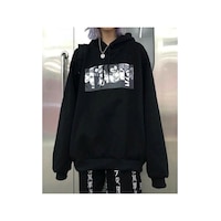 Blackjack Giyim Siyah Kapüşonlu Naruto Anime Sweatshirt siyah Blackjack Giyim Siyah Kapüşonlu Naruto Anime Sweatshirt siyah