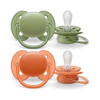 Philips Avent Ultra Soft 2'li Emzik 18+ Ay Turuncu - Yeşil