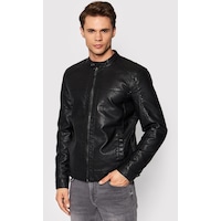 Jack & Jones Erkek Deri Ceket 12147218 Siyah Jack & Jones Erkek Deri Ceket 12147218 Siyah