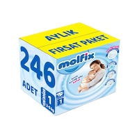 Molfix Bebek Bezi Beden:1 2-5 kg Yeni Doğan 246 Adet