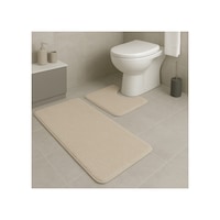 Elit Kaydirmaz Tabanlı Banyo Paspas Takımı krem Elit Kaydirmaz Tabanlı Banyo Paspas Takımı krem
