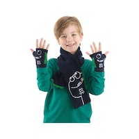 Denokids Tırtır Dino Erkek Çocuk Atkı - Eldiven Takım Renkli Denokids Tırtır Dino Erkek Çocuk Atkı - Eldiven Takım Renkli