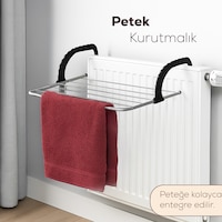 Porsima Isıya Dayanıklı Petek Üstü Kurutmalık - Balkon Çamaşır Kurutma Askısı Gri Porsima Isıya Dayanıklı Petek Üstü Kurutmalık - Balkon Çamaşır Kurutma Askısı Gri