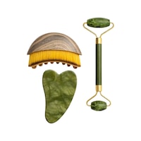 Mucit Home Lenf Drenaj Kuru Fırça Ve Yeşim Taşı Roller 3 Lü Set Yüz, Boyun, Göz Ve Vücut Masaj Aleti Mucit Home Lenf Drenaj Kuru Fırça Ve Yeşim Taşı Roller 3 Lü Set Yüz, Boyun, Göz Ve Vücut Masaj Aleti