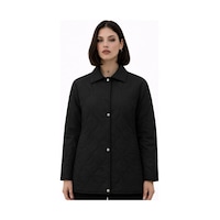Kadın Desenli Çıtçıtlı Çift Cepli Oversize Kapitone Ceket-391 Siyah Kadın Desenli Çıtçıtlı Çift Cepli Oversize Kapitone Ceket-391 Siyah