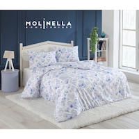 Molinella Çift Kişilik Nevresim Seti Mavi Molinella Çift Kişilik Nevresim Seti Mavi
