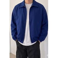 Tarz Cool Erkek Oversize Bomber Ceket Fermuarlı Basic Günlük Şık Mont Lacivert Tarz Cool Erkek Oversize Bomber Ceket Fermuarlı Basic Günlük Şık Mont Lacivert