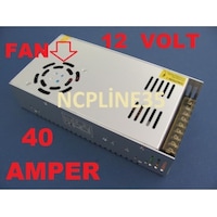 Adaptör Metal Kasa Fanlı Akım Korumalı 12V 40A Soğutucu Fanlı Adaptör Metal Kasa Fanlı Akım Korumalı 12V 40A Soğutucu Fanlı