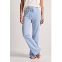 Elemge %100 Pamuk Süprem Compact Penye Tok Kumaş Kadın Pijama Altı Bol Kalıp Mavi Geniş Paça Ipli Terletmez Alt Cepsiz Nefes Alan Elemge %100 Pamuk Süprem Compact Penye Tok Kumaş Kadın Pijama Altı Bol Kalıp Mavi Geniş Paça Ipli Terletmez Alt Cepsiz Nefes Alan
