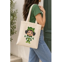 Lunora Collection Çizgi Karakter Baskılı Körüklü Kanvas Bez Çanta Açık Ten Lunora Collection Çizgi Karakter Baskılı Körüklü Kanvas Bez Çanta Açık Ten