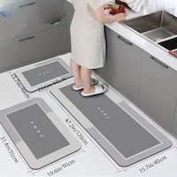 Nobera 3 Lü Banyo Paspas Seti Kaymaz Kauçuk Tabanlı, Ultra Emici, Hızlı Kuruyan 3'lü Takım Gri Nobera 3 Lü Banyo Paspas Seti Kaymaz Kauçuk Tabanlı, Ultra Emici, Hızlı Kuruyan 3'lü Takım Gri