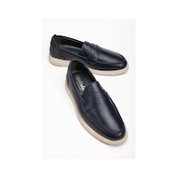 Dilimler Ayakkabı Hakiki Deri Erkek Loafer Ayakkabı Lacivert Kolej Model Düz Taban-3772 Lacivert Dilimler Ayakkabı Hakiki Deri Erkek Loafer Ayakkabı Lacivert Kolej Model Düz Taban-3772 Lacivert
