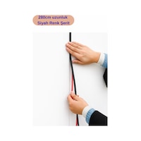 Siyah Kendinden Yapışkanlı 1 Adet 0.8mm X 280cm Duvar, Mobilya Kenar Dekoratif Koruma Şerit Çıta Siyah Kendinden Yapışkanlı 1 Adet 0.8mm X 280cm Duvar, Mobilya Kenar Dekoratif Koruma Şerit Çıta